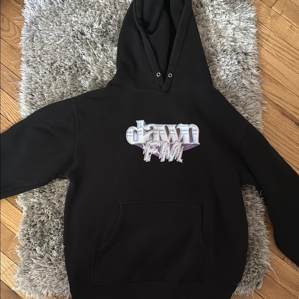 XOXO Black Hoodie with Purple and White Logo